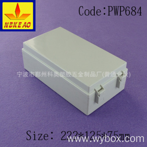 ip65 waterproof enclosure plastic electrical junction box outdoor abs enclosure pcb enclosure box PWP684 with size 222*125*75mm